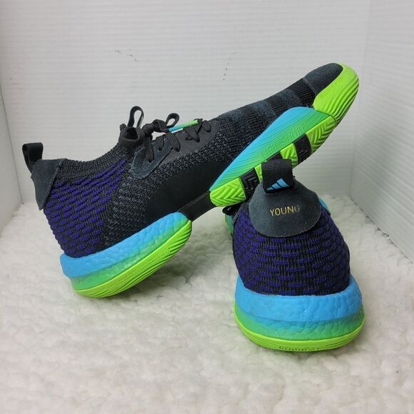 Adidas Trae Young 2 Mens Size 12 Core Black Team Solar Green H06473 - Picture 5 of 11